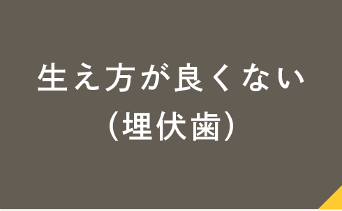 生え方が良くない（埋伏歯）